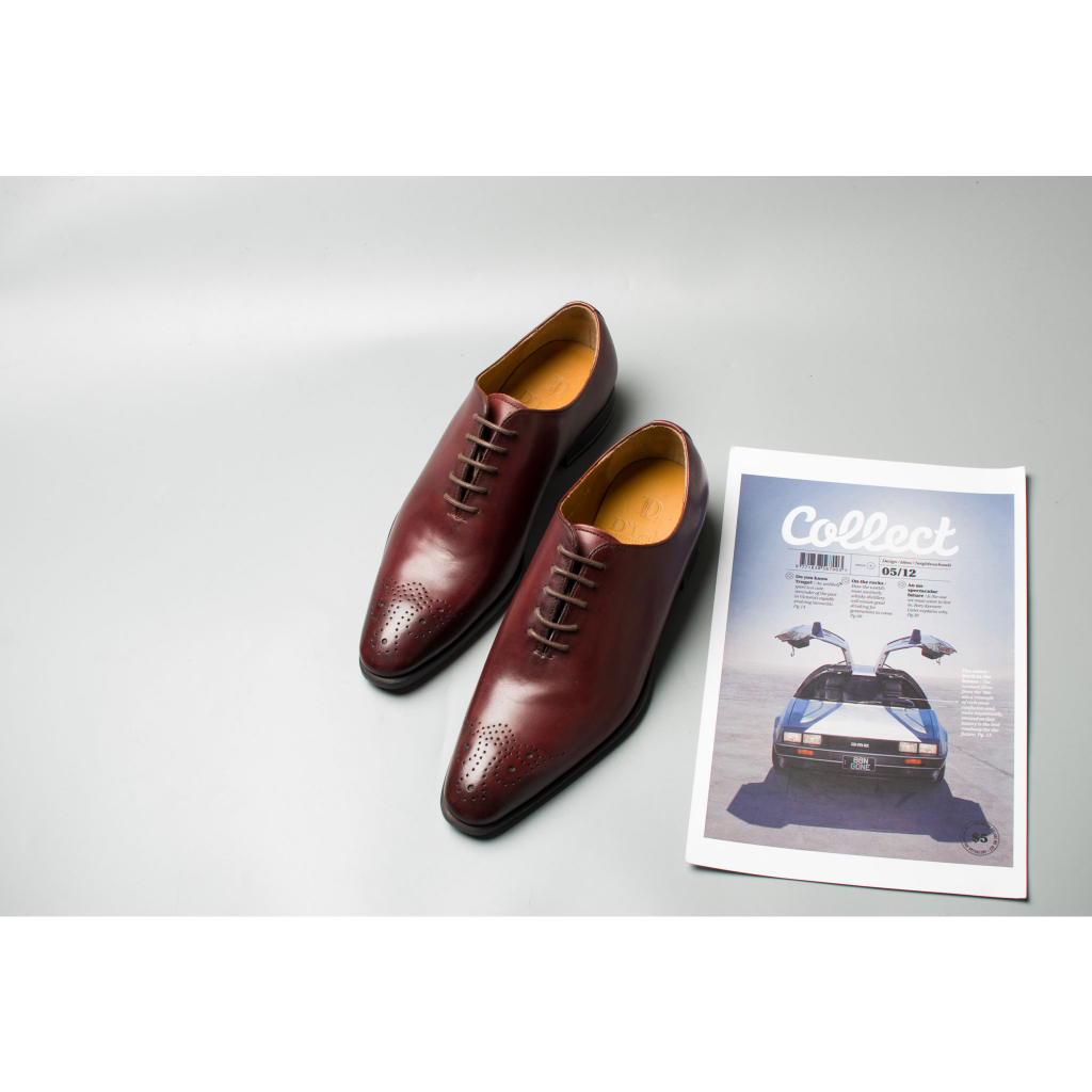 Giày Da Nam Kiểu Dáng Oxford Làm Bằng Chất Liệu Da Bê Cao Cấp Nhập Khẩu