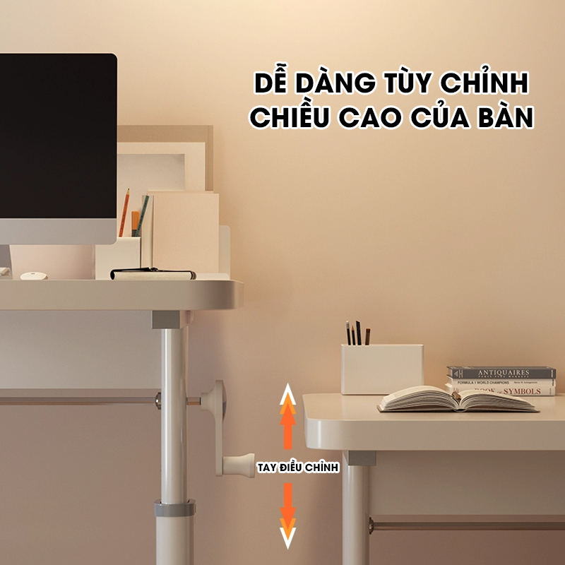 Bàn Làm Việc Bàn Học Thông Minh Tùy Chỉnh Độ Cao Mặt Bàn Thích Hợp Nhiều Không Gian AnHome Pehouse