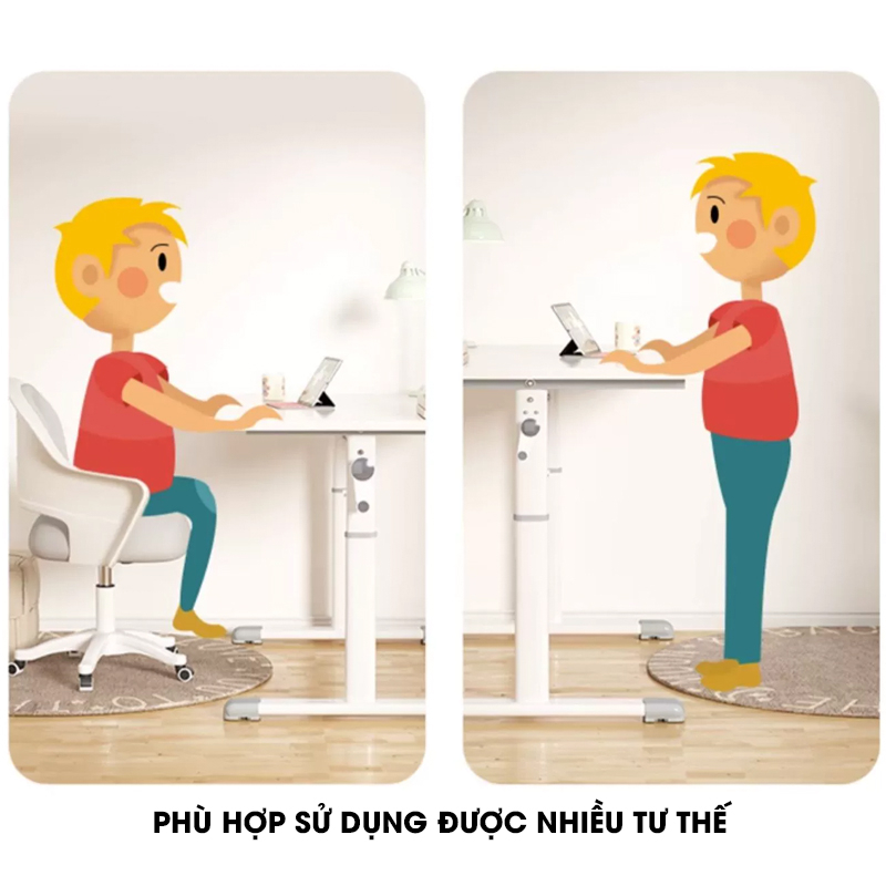 Bàn Làm Việc Bàn Học Thông Minh Tùy Chỉnh Độ Cao Mặt Bàn Thích Hợp Nhiều Không Gian AnHome Pehouse