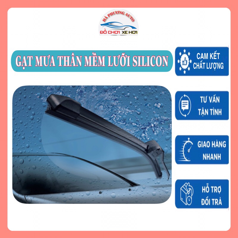 Gạt mưa Bosch - cần gạt mưa ô tô loại thân mềm silicone không xương cao cấp