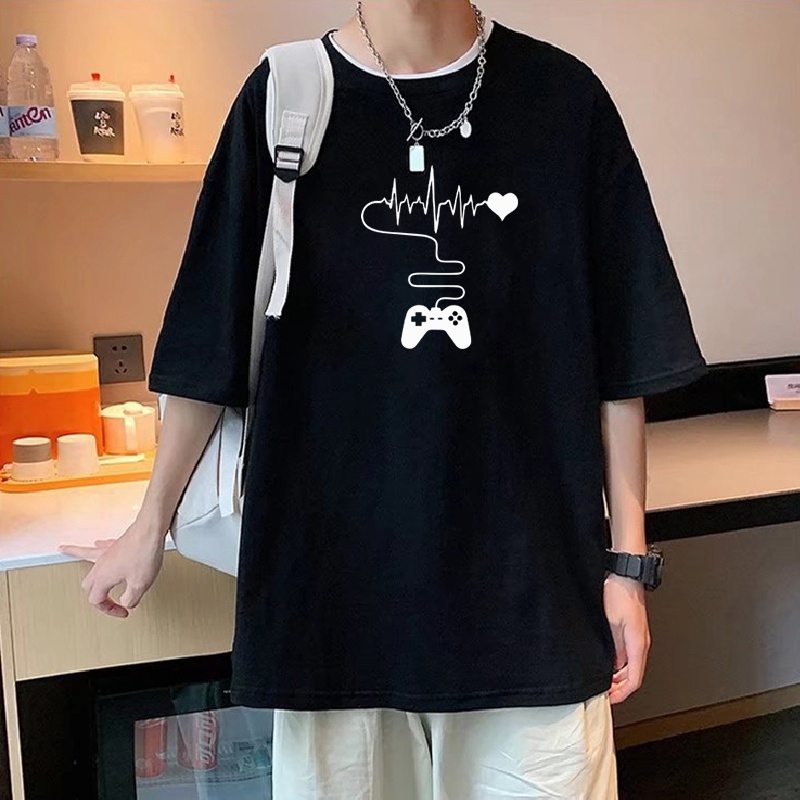 Áo thun tay lỡ form rộng tay cầm trái tim form rộng áo nam nữ uninsex