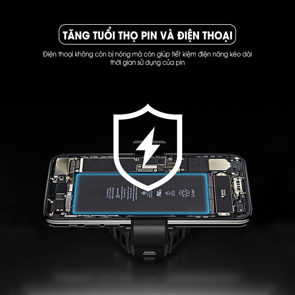 Quạt Tản nhiệt điện thoại MEMO DL05 phiên bản 2023 -Tản nhiệt điện thoại làm mát khi chơi game,đồng hồ hiện thị nhiệt độ