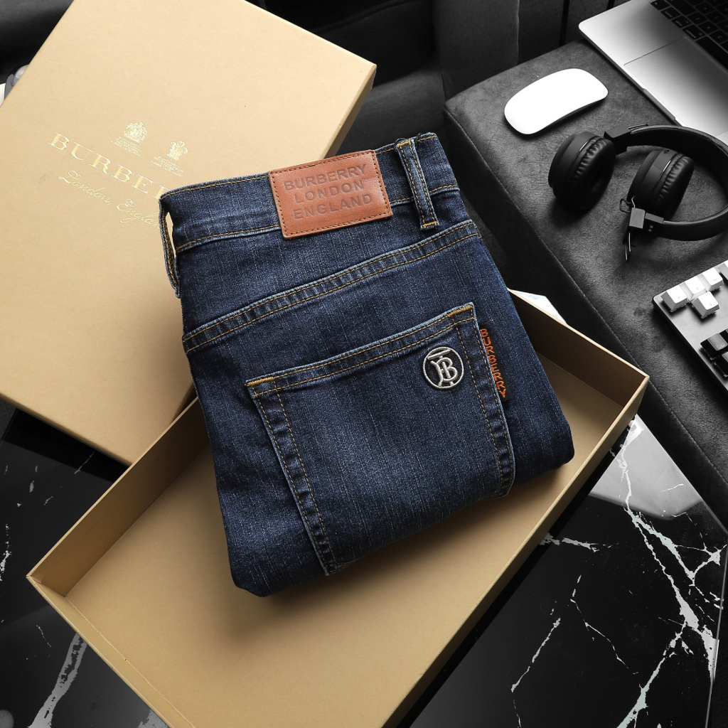 Quần Jean Dài Nam BBR Xanh , Form Slim-fit, chất vải co giãn nhẹ, ống 15-18cm, JB2M - Hàng VNXK