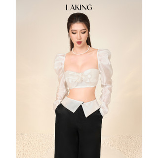 ÁO TRẮNG TD BỒNG CROPTOP NƠ