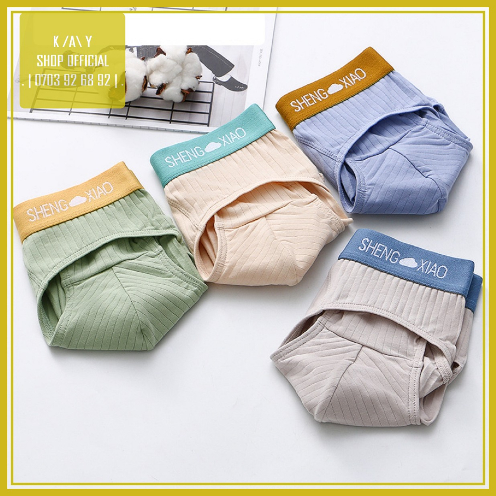 Quần lót nam tam giác SHENG XIAO thun cotton vân sọc - Quần sịp nam co dãn 4 chiều