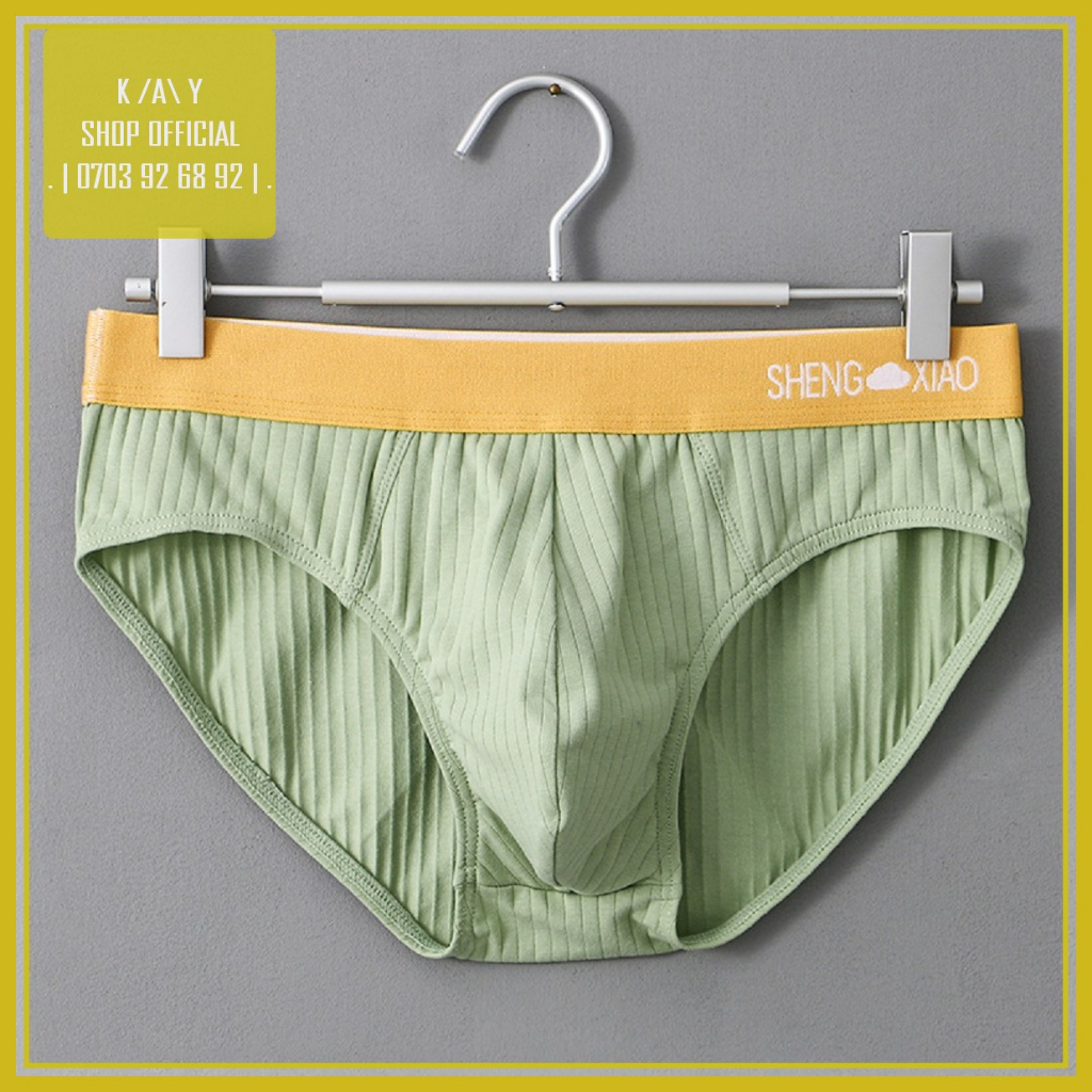 Quần lót nam tam giác SHENG XIAO thun cotton vân sọc - Quần sịp nam co dãn 4 chiều