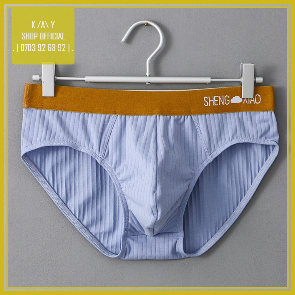 Quần lót nam tam giác SHENG XIAO thun cotton vân sọc - Quần sịp nam co dãn 4 chiều