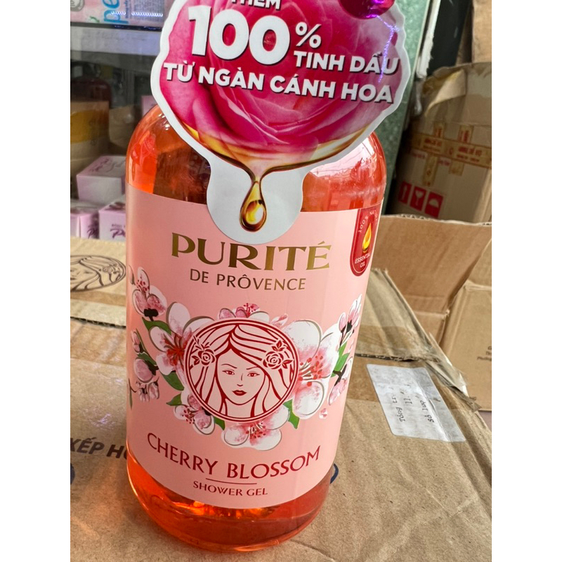 Sữa tắm Purité sáng mịn hoa anh đào 850ml và sữa tắm thư giãn hoa mẫu đơn 850ml