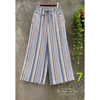 Quần linen ống rộng - dây rút 45-75kg