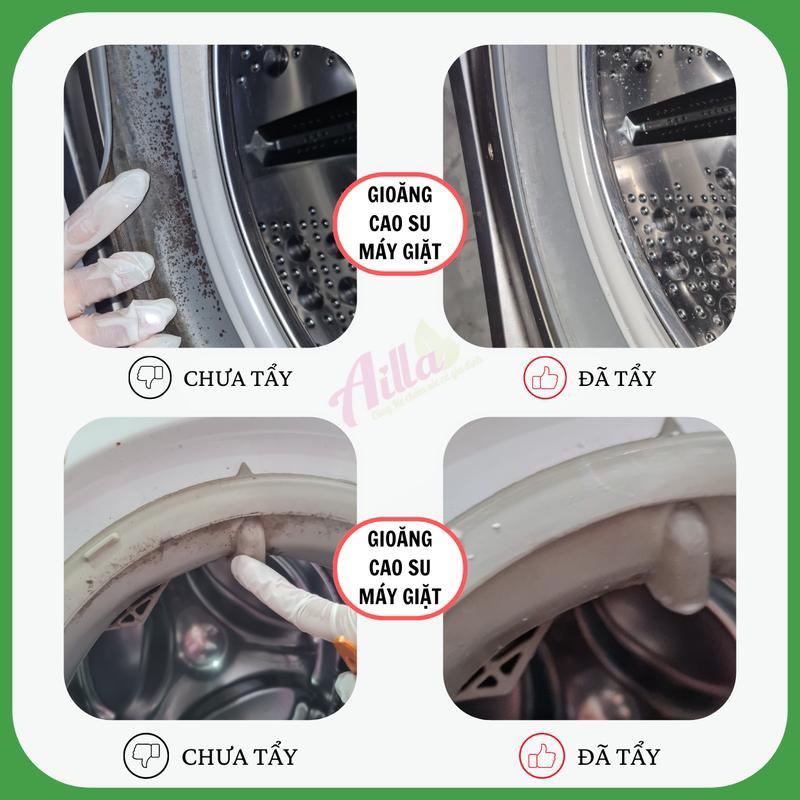 Tẩy Gioăng cao su lồng máy giặt Ailla 100G