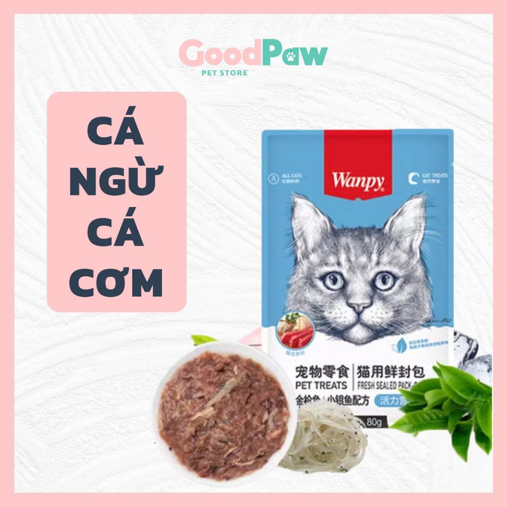 Pate mèo Wanpy thùng combo 10 và 20 túi mix vị ngẫu nhiên thơm ngon, mèo dễ ăn không chê