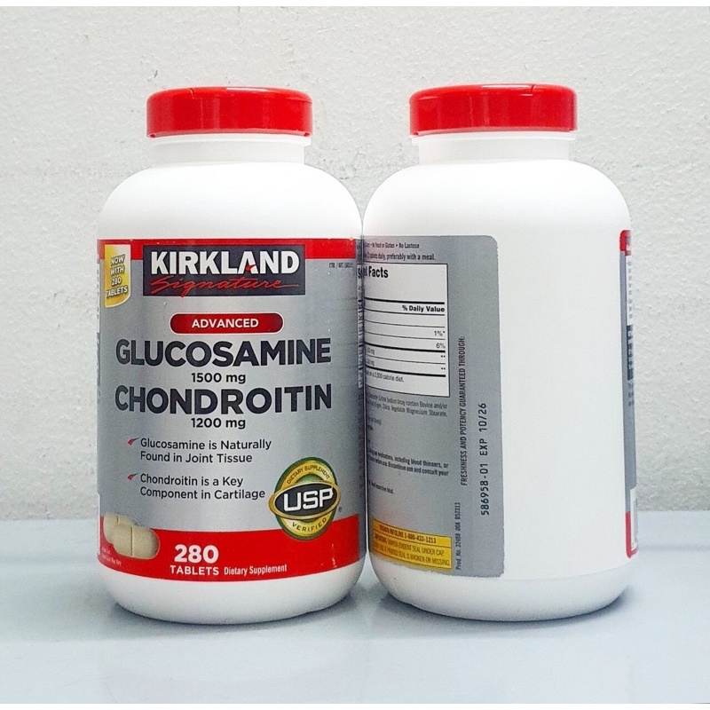 [Date 11/2026] Viên uống bổ xương khớp KIRKLAND Signature Glucosamine 1500mg with Chondrotin 1200mg của Mỹ 280 viên