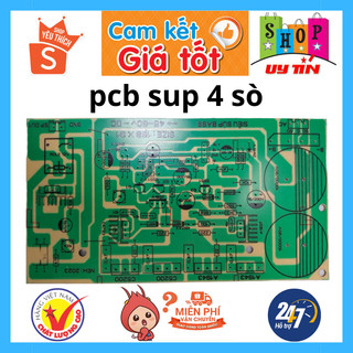 Pcb 4 sò liền nguồn có thể dùng lắp ráp âm ly loa súp , độ chế cho tất cả các amply dùng 4 sò một kênh