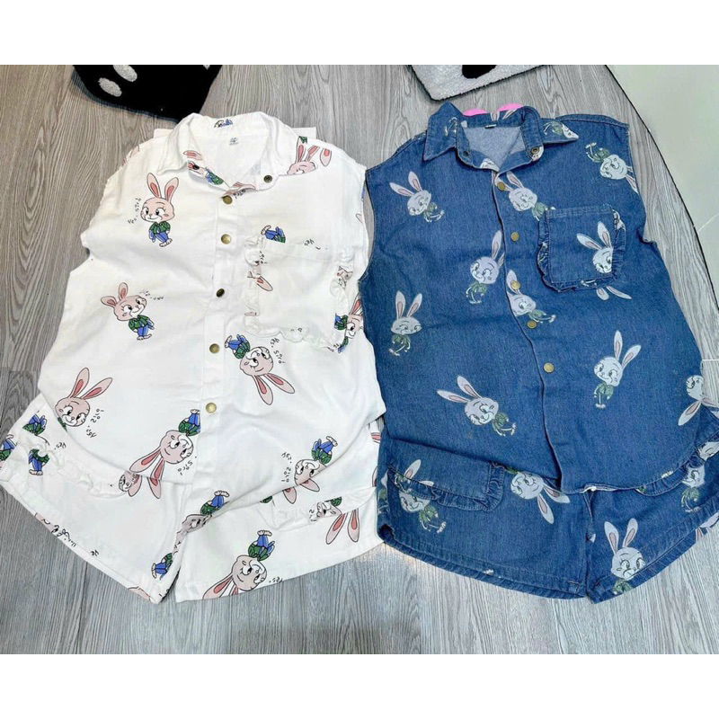 Set sơ mi kaki con thỏ 🐰