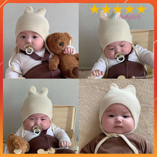 Mũ Len Tai Thỏ Ấm Áp Đáng Yêu Dành Cho Bé Trai Bé Gái