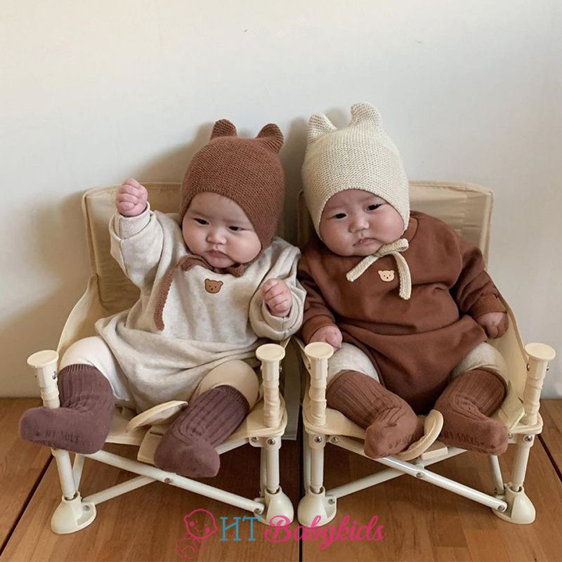 Mũ Len Tai Thỏ Ấm Áp Đáng Yêu Dành Cho Bé Trai Bé Gái