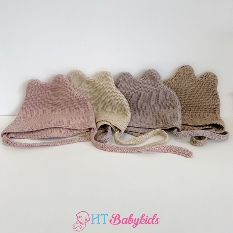 Mũ Len Tai Thỏ Ấm Áp Đáng Yêu Dành Cho Bé Trai Bé Gái