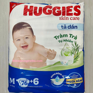 Tã Dán Huggies NB70/S80/M76/L68/XL62/XXL56 Mẫu Đệm Mây Tràm Trà Mới Nhất 2023