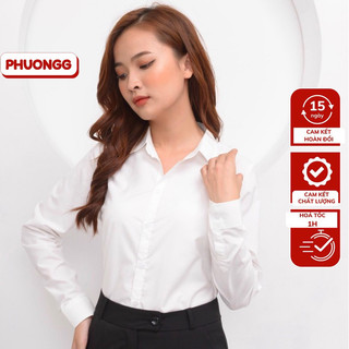 Áo sơ mi nữ trắng dài tay đủ size 40-60kg hàng VNXK ( nhận hàng k ưng, hoàn tiền)