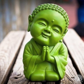 Tượng Phật An Nhiên Hoan Hỷ Trang Trí Để Bàn, Phòng Khách, Kệ Sách, Sân Vườn, Tiểu Cảnh 11 18 cm