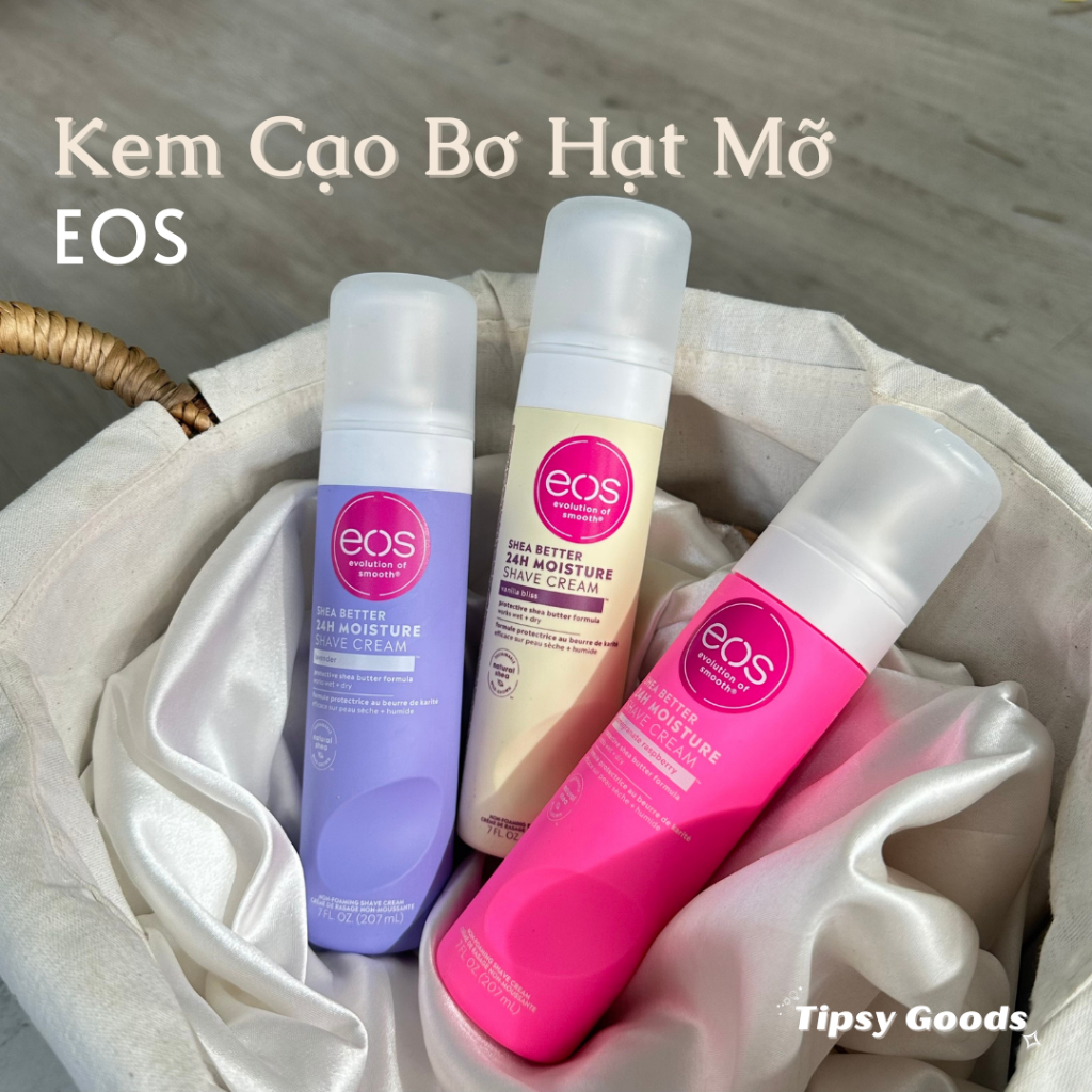 Kem Cạo EOS Bơ Hạt Mỡ Cho Toàn Thân Và Vùng Bikini Hạn Chế Tổn Thương Bề Mặt Da Trong Khi Cạo