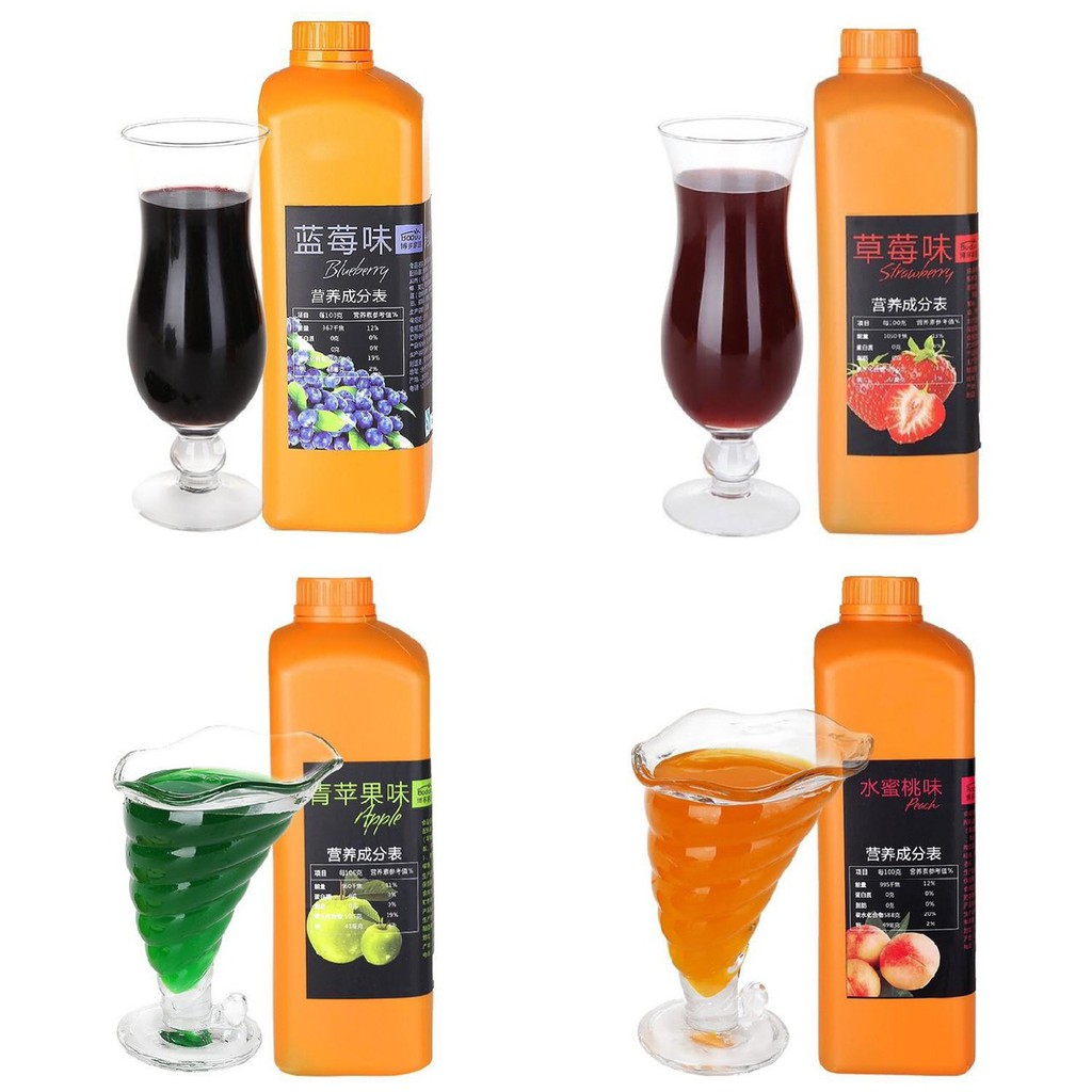 Siro Đào Boudo Chai 2.5Kg Sử Dụng Làm Đá Xay, Sinh Tố, Trà Hoa Quả