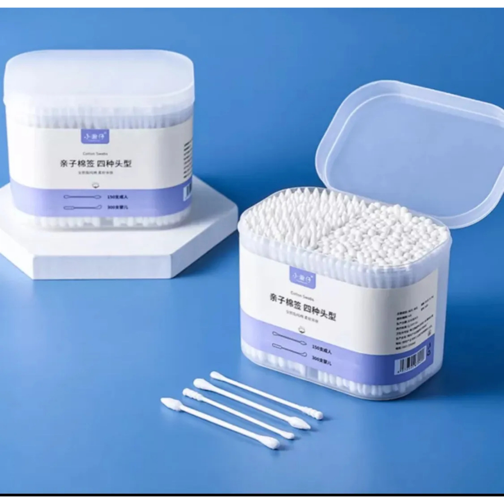 Hộp 200 tăm bông 2 đầu vệ sinh tai, mũi - kháng khuẩn, mềm mịn