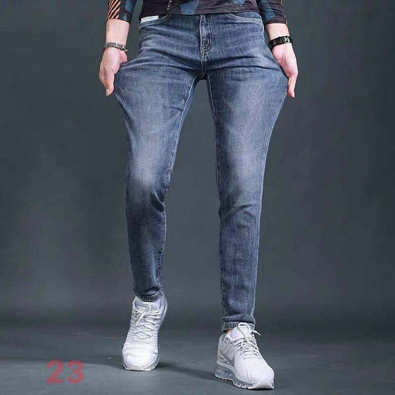 Quần Jean Nam Quần Bò Nam Trơn Co Giãn Dáng Ôm Phong Cách Thời Trang Siêu Hot