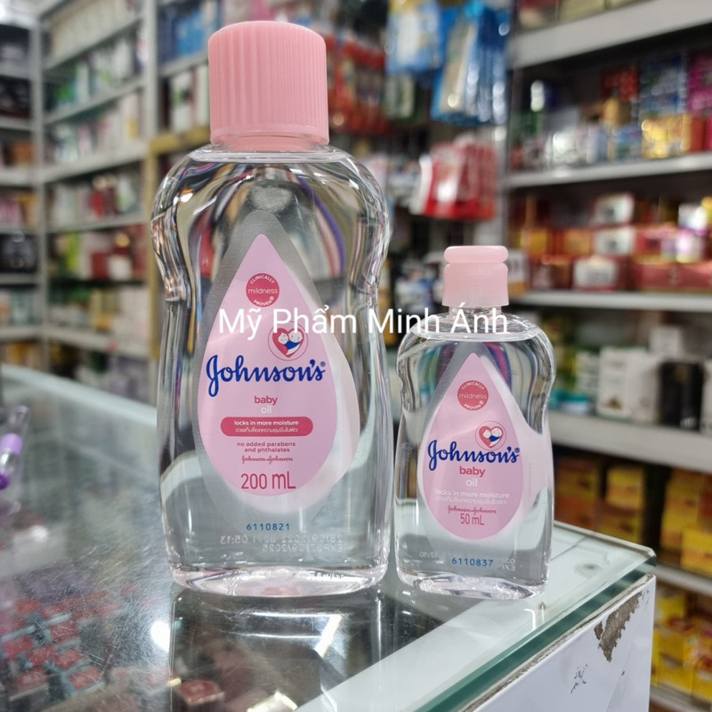 Dầu dưỡng ẩm mát xa johnson's baby oil 50ml và 200m