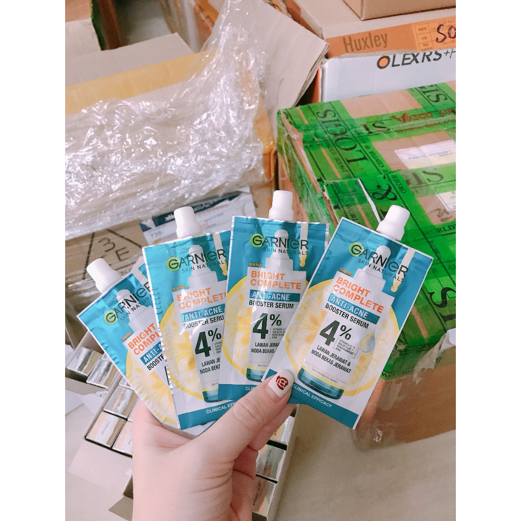 SERUM GARNIER giảm mụn mờ thâm cho da dầu mụn 7.5ml - MÀU XANH DƯƠNG