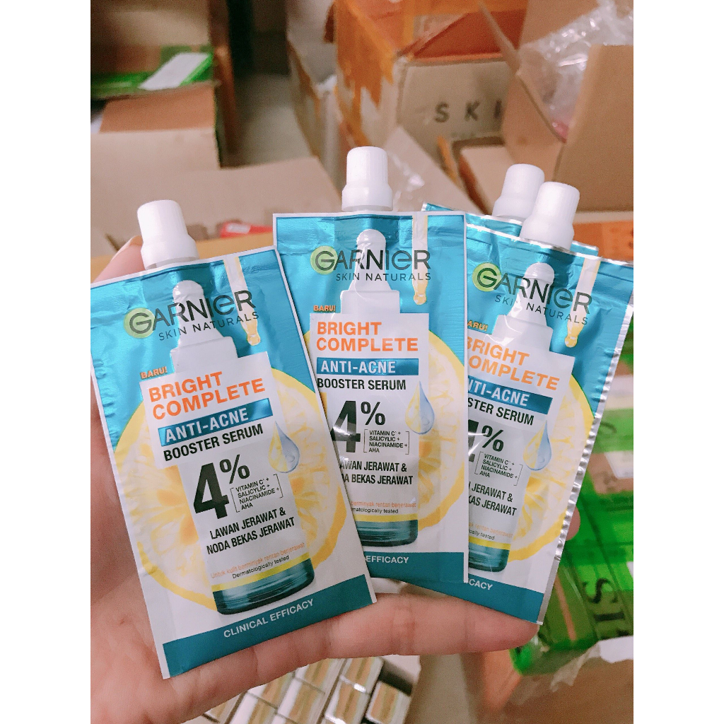 SERUM GARNIER giảm mụn mờ thâm cho da dầu mụn 7.5ml - MÀU XANH DƯƠNG