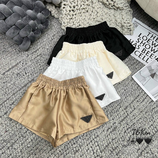 Quần short tafta đính pada kim sa đen sang chảnh ms21187