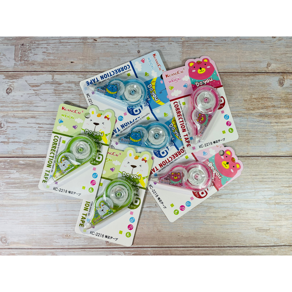 Bút Xóa Kéo Gấu Dâu, Băng Xóa Pastel Kèm Sticker, Bút Xóa Nước, Bút Xóa Nước Thiên Long, Bút Xóa Kuromi, Set Xóa Kéo