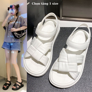 Dép sandal nữ quai hậu DÂY ĐAN chéo cao su chống trơn chọn tăng 1 size ĐỨC PHÚC Mã 066