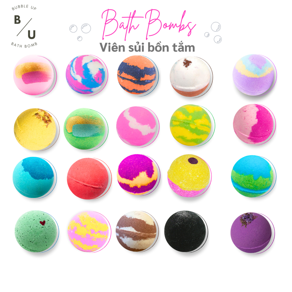 Viên sủi bồn tắm 21 mùi hương lựa chọn
