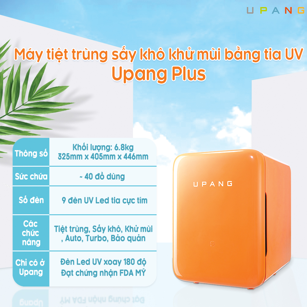 Máy tiệt trùng sấy khô UV Upang Plus UP901, máy tiệt trùng sấy khô khử mùi - Bảo hành chính hãng 12 tháng