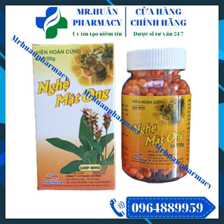 Viên Nghệ Mật Ong Hadiphar 100g - Dùng cho viên loét dạ dày, tá tràng, nhuận gan, lợi mật, vàng da