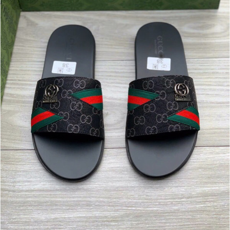 Dép quai ngang nam nữ thời trang   màu đen đủ size 38-43