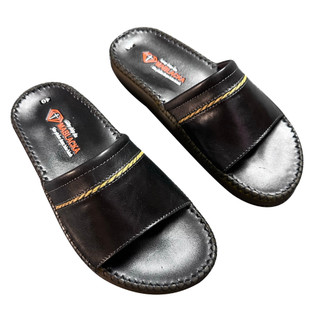 dép nam doctor quai da bò đế 3cm may thủ công D204