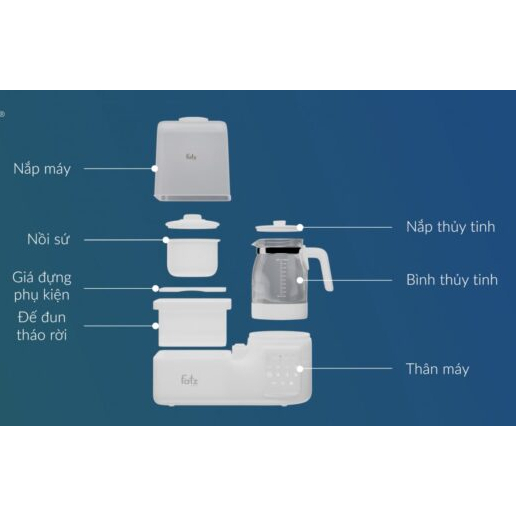 Máy đa năng điện tử  Fatz.baby - Multimax 3 - nấu cháo, hâm nóng nhanh và sấy khô - Bảo hành 1 năm