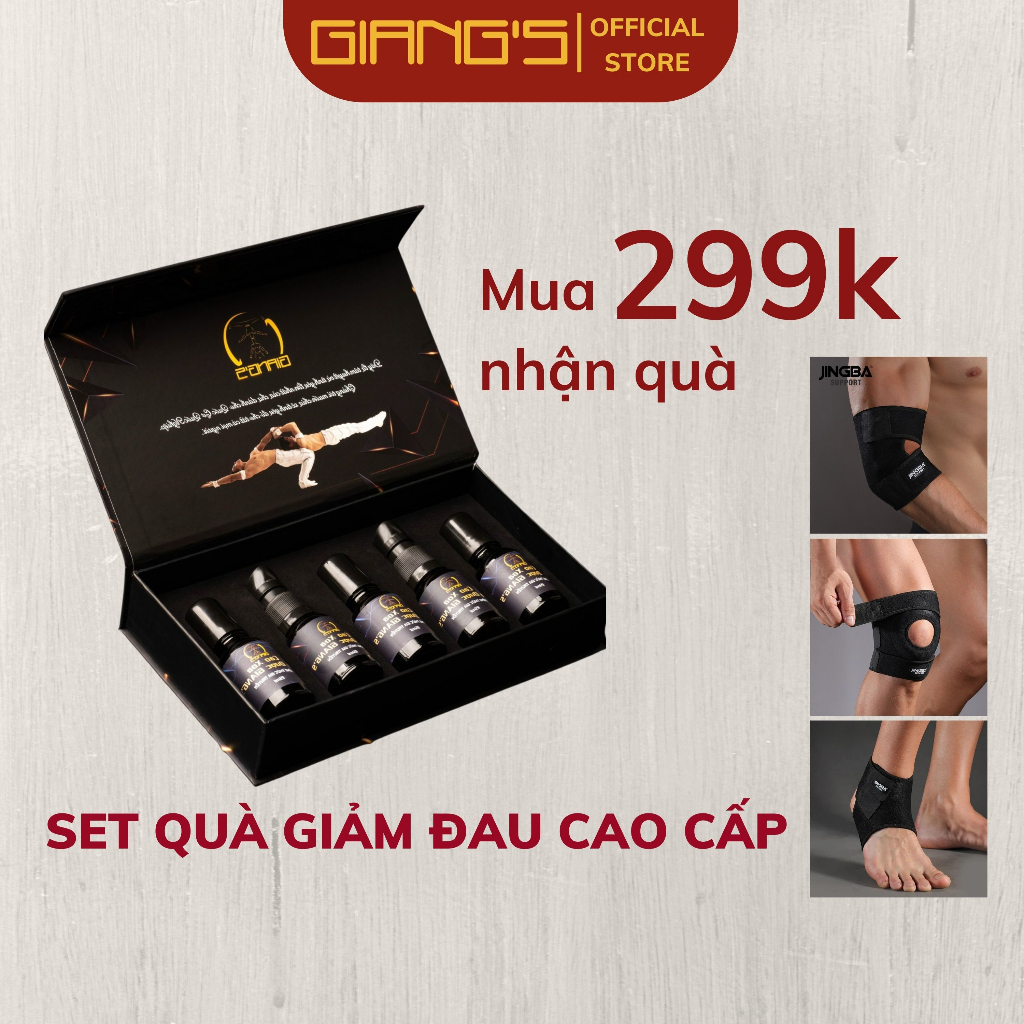 Dầu nóng xoa bóp Quốc Cơ Quốc Nghiệp Combo 5 chai 15ml - Set quà tặng cao cấp cao xoa giảm đau