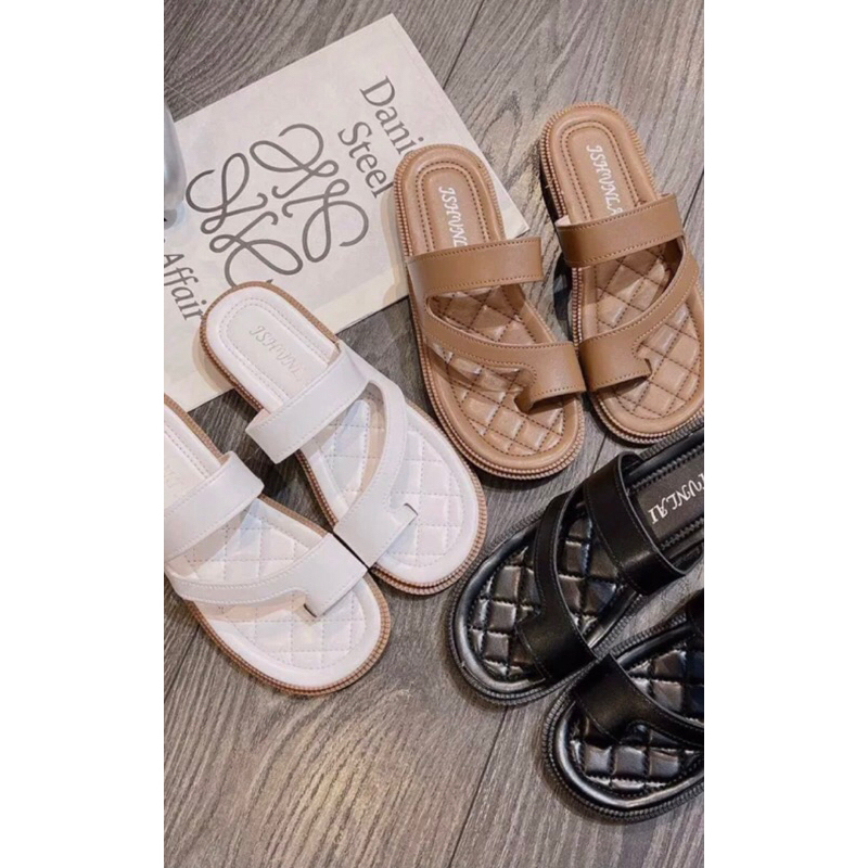 Dép nữ xỏ ngón kẹp ngón quai chéo phong cách Hàn Quốc