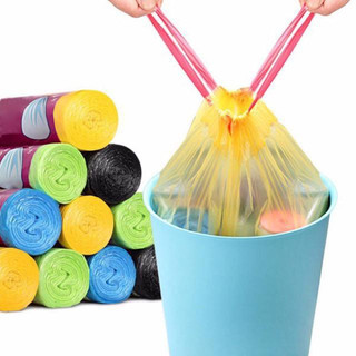 Cuộn 15 túi đựng rác có dây rút tiện lợi