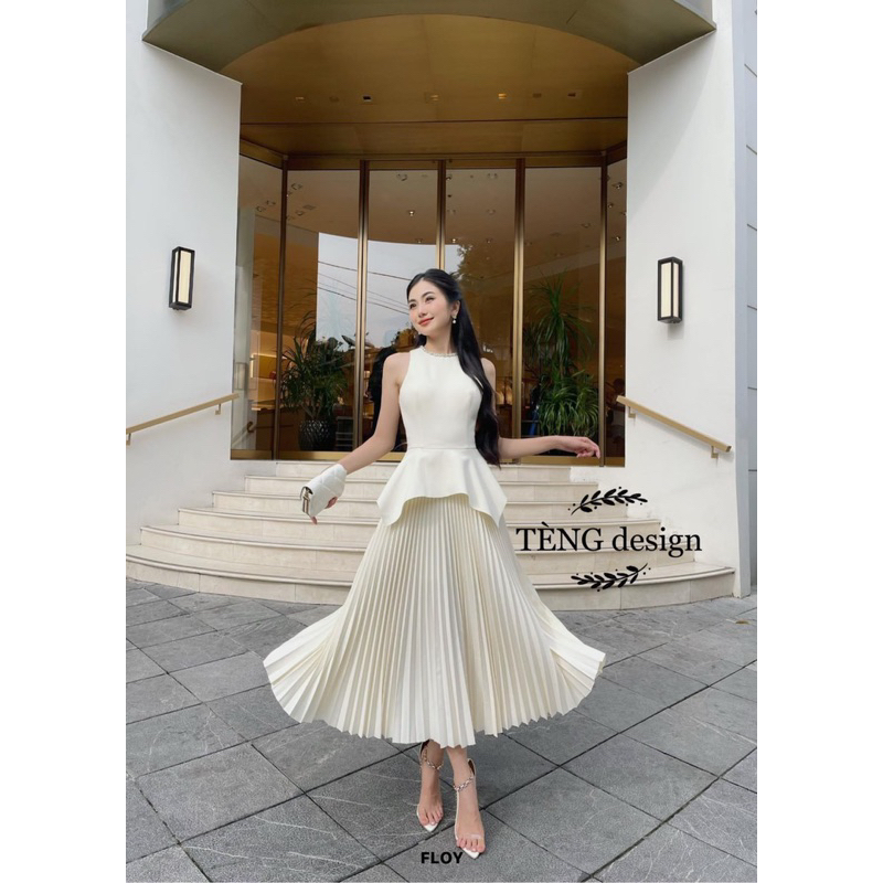 Váy Đầm Trắng Dự Tiệc Dáng Dài tiểu thư Siêu Xinh NUROOM