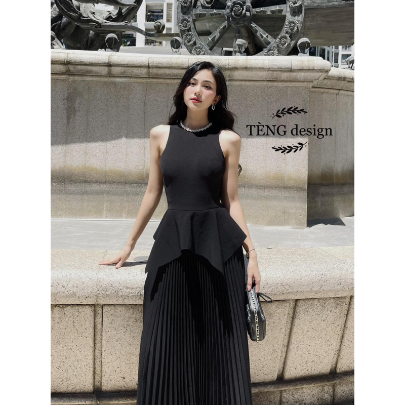 Váy Đầm Trắng Dự Tiệc Dáng Dài tiểu thư Siêu Xinh NUROOM