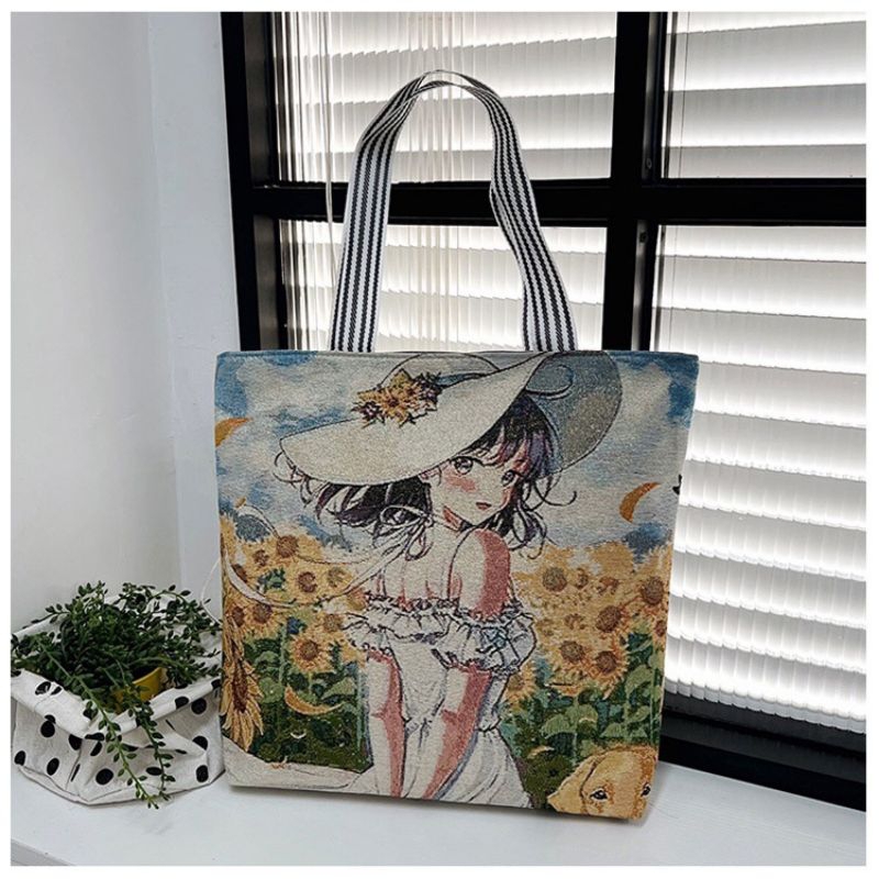 Túi vải, túi đeo vai thời trang, túi xách nữ dễ thương