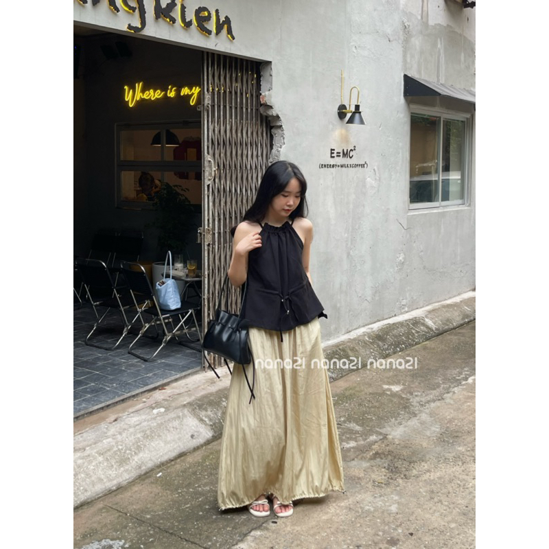 Áo yếm cổ bèo rút dây eo Nana21 Nanastore21