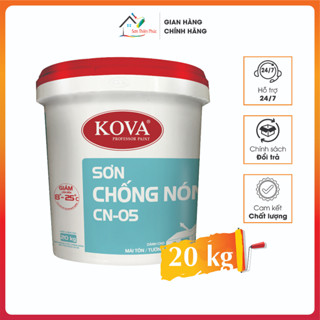 Sơn chống nóng KOVA CN-05 Chính Hãng (20kg). Giảm nhiệt độ bề mặt mái tôn, tường làm mát ngôi nhà