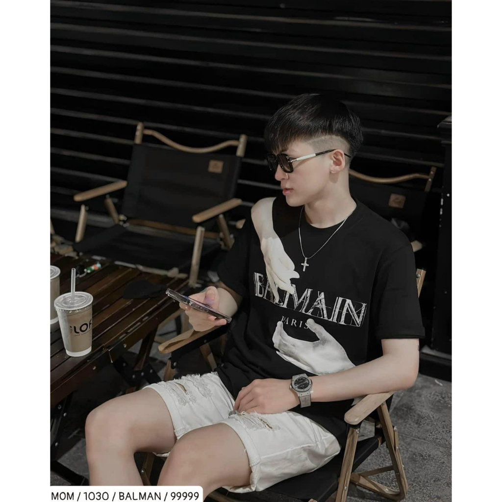 Áo phông Unisex nam nữ BALMAN Hình In Đôi Bàn Tay Chuyển Nhiệt Cực Đẹp - Chất Liệu Cotton Co Giãn 4 Chiều hottrend