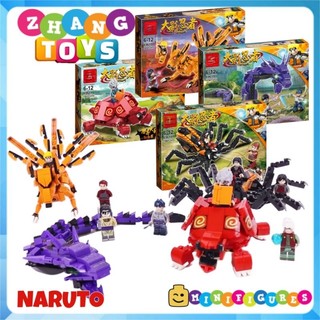 Đồ chơi Xếp hình Naruto và các linh thú cửu vĩ hồ Kurama và Naruto Kakashi Uchiha itachi Gaara Minifigures PRCK 79619